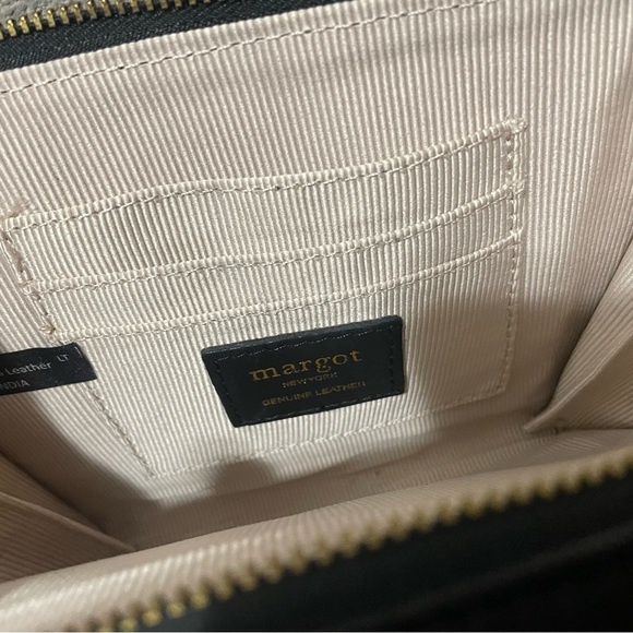 Margot Elena Genuine Leather Black Crossbody Bag - Picture 5 of 9